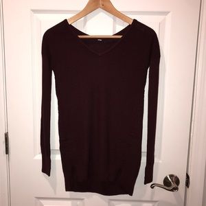 Lululemon maroon knit sweater Sz 2 XXS